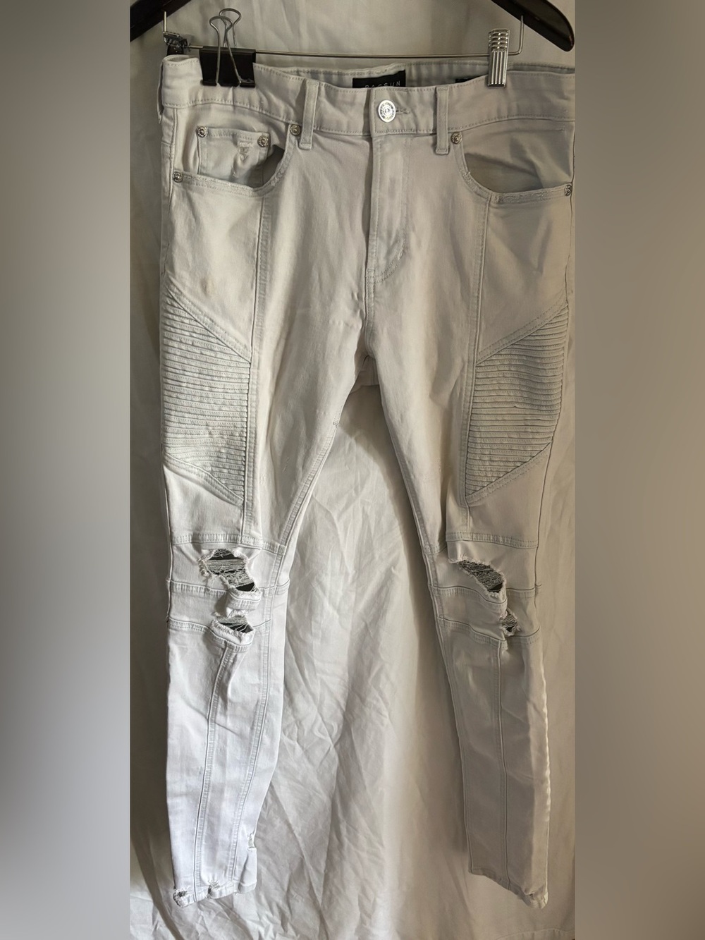 PacSun Light Gray Stacked Stretch Jeans